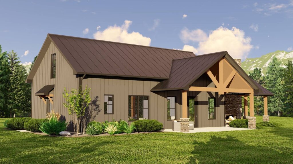 BG-20135 Juniper Barndominium House Plan rendering