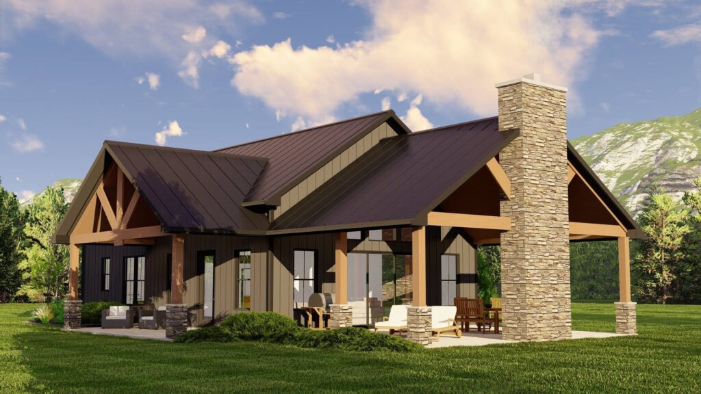 BG-20135 Juniper Barndominium House Plan rendering