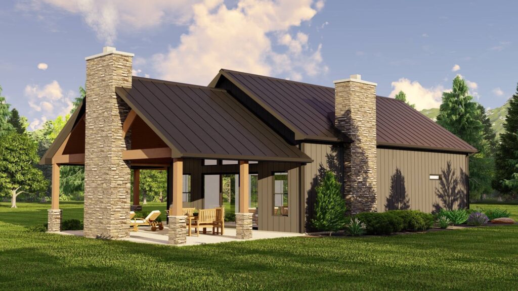 BG-20135 Juniper Barndominium House Plan rendering