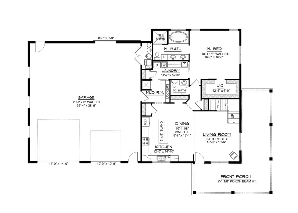 BG-20136 Keaton Barndominium House Plan floor plan