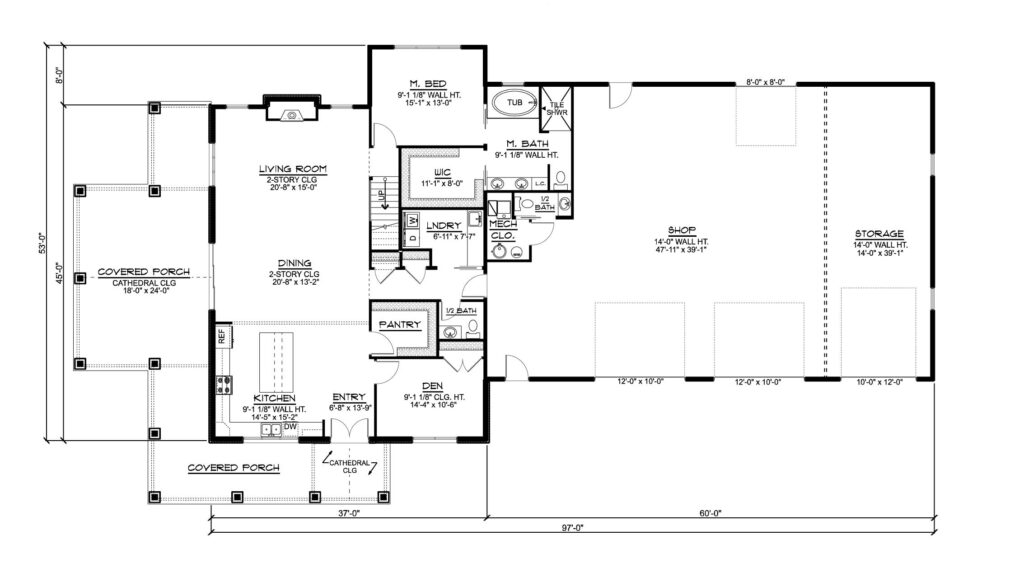 BG-20137 Lyla Barndominium House Plan floor plan