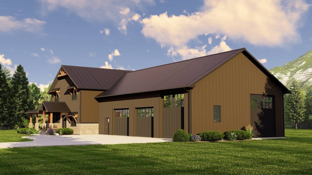 BG-20138 Milo Barndominium House Plan rendering