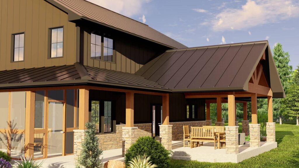 BG-20138 Milo Barndominium House Plan rendering