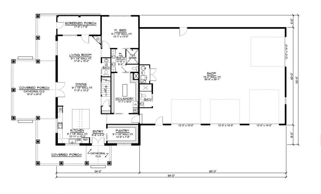 BG-20138 Milo Barndominium House Plan floor plan
