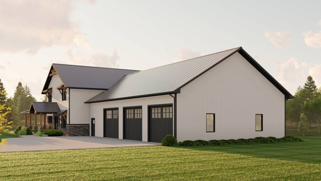 BG-20139 Odette Barndominium House Plan rendering