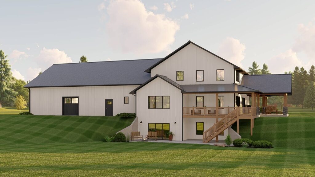 BG-20139 Odette Barndominium House Plan rendering