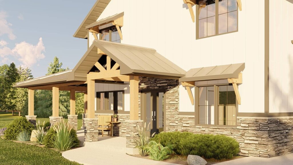 BG-20139 Odette Barndominium House Plan rendering