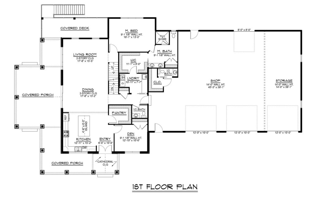 BG-20139 Odette Barndominium House Plan floor plan