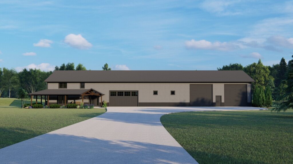 BG-20141 Pearson Barndominium House Plan rendering