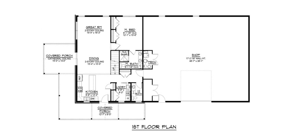 BG-20142 Piper Barndominium House Plan floor plan