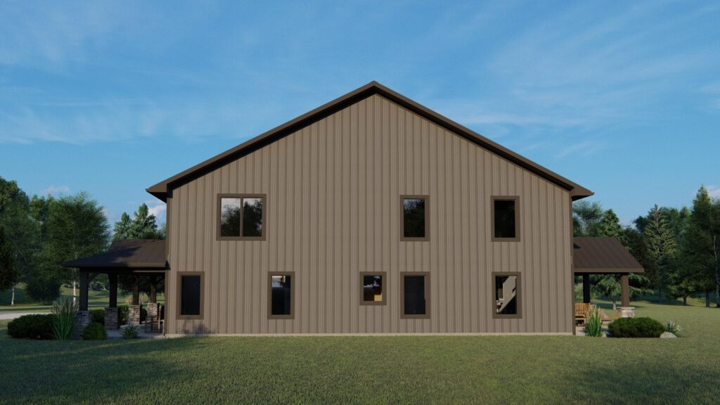 BG-20143 Quincy Barndominium House Plan rendering