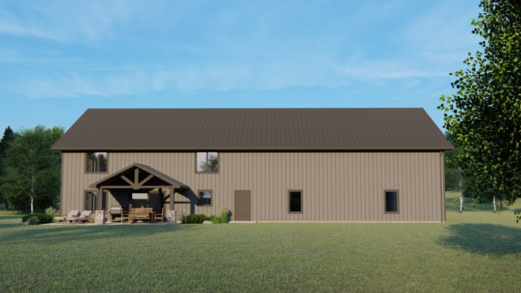 BG-20143 Quincy Barndominium House Plan rendering