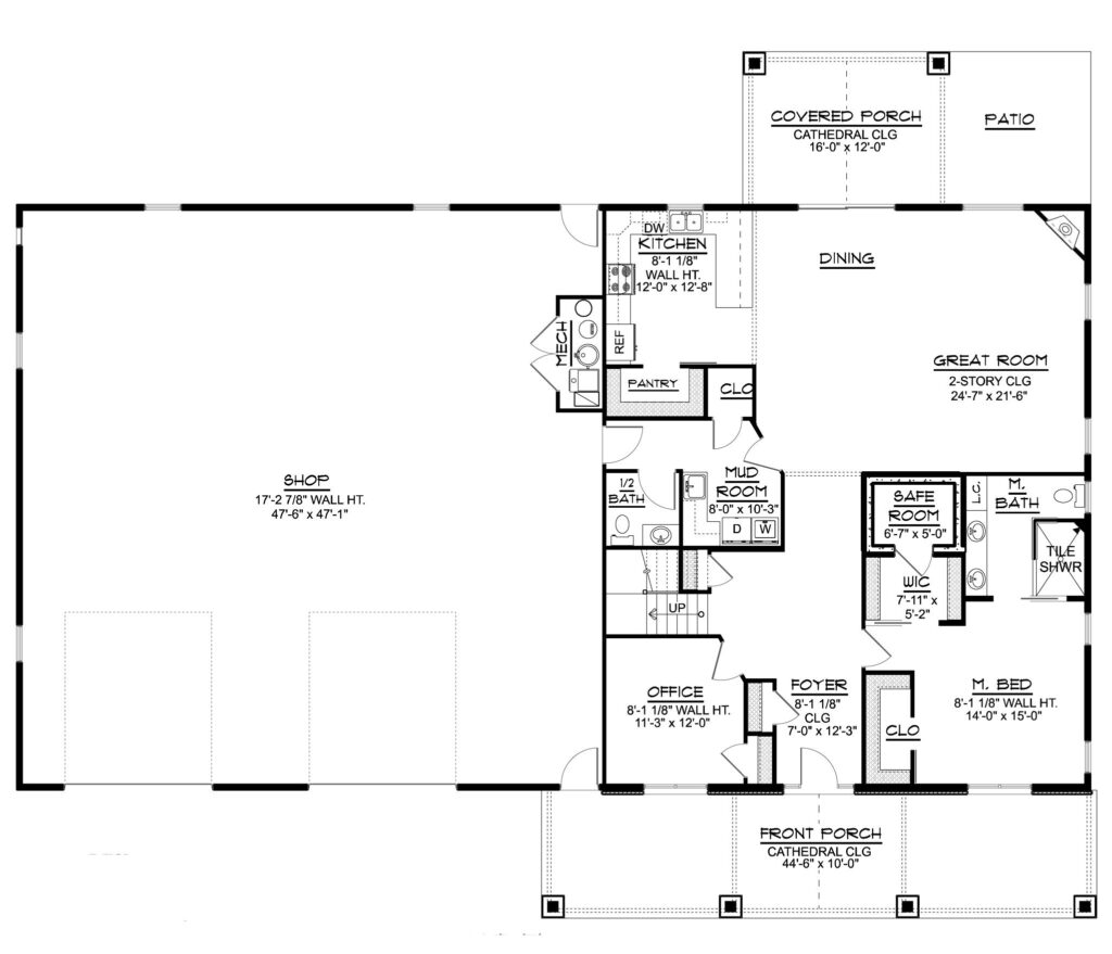 BG-20143 Quincy Barndominium House Plan floor plan