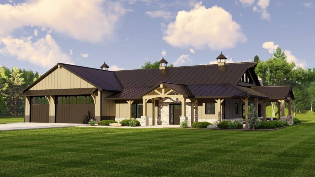 BG-20144 Sadie Barndominium House Plan rendering