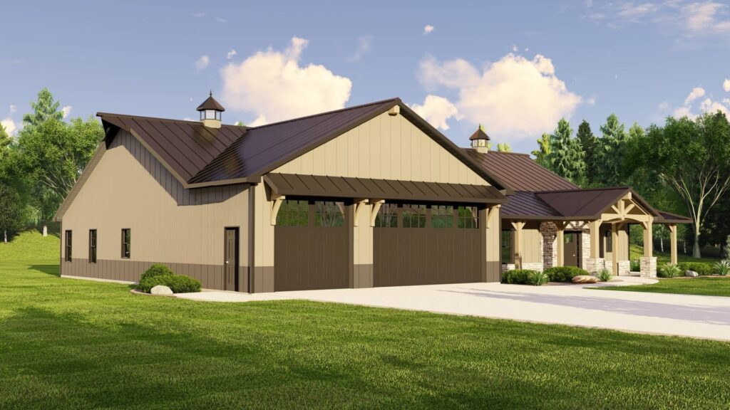 BG-20144 Sadie Barndominium House Plan rendering