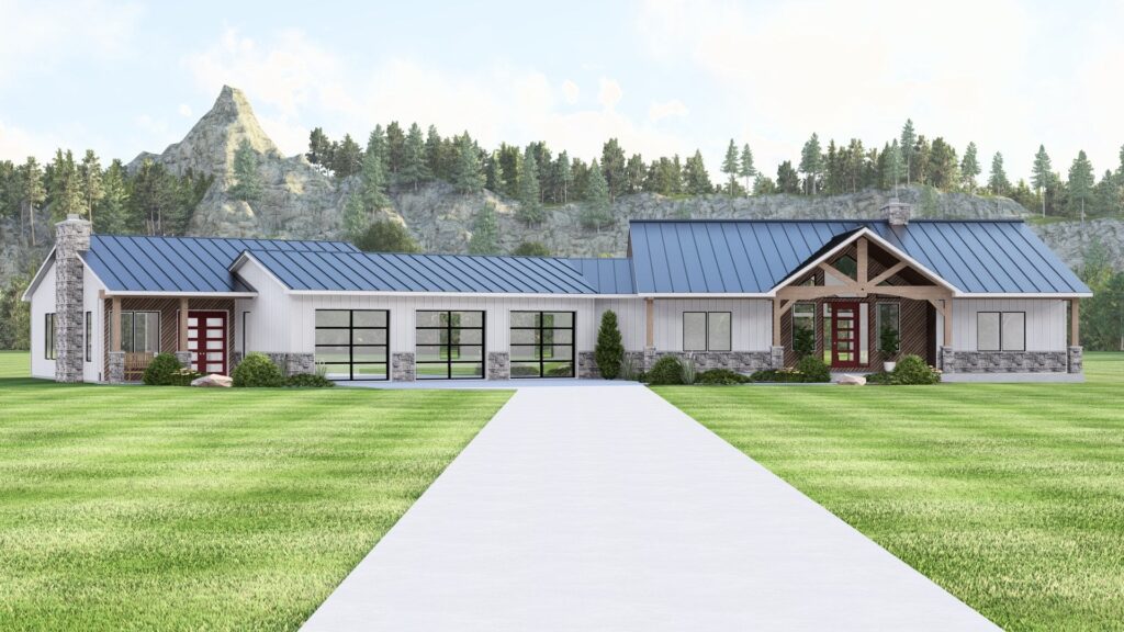 BG-20145 Sloane Barndominium House Plan rendering