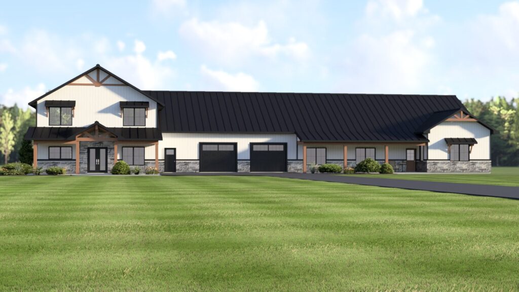 BG-20146 Thea Barndominium House Plan rendering