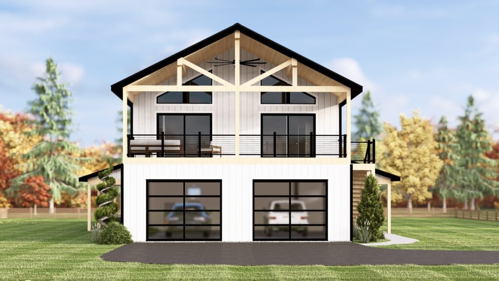 BG-20147 Wells Barndominium House Plan rendering