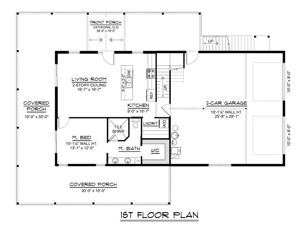 BG-20147 Wells Barndominium House Plan floor plan