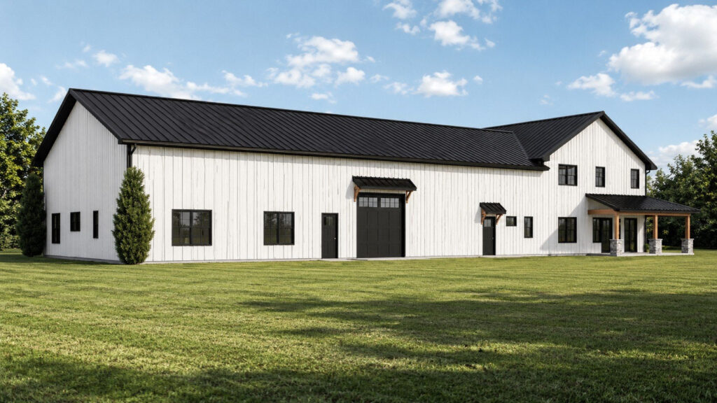 BG-20148 Winnie Barndominium House Plan rendering