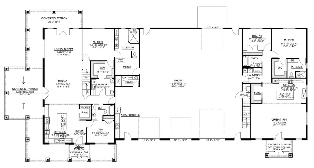 BG-20148 Winnie Barndominium House Plan floor plan